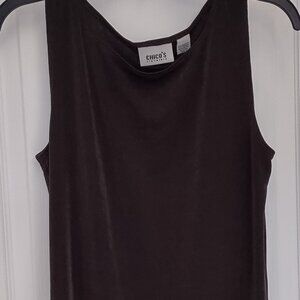 Women's dk brown tank. EUC. Size 1 (Chico's size) NOT juniors